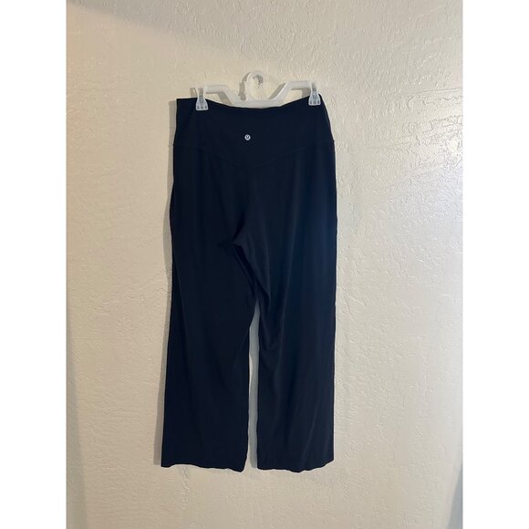 Lululemon Black Wide Leg Stretchy Waistband High Waisted Yoga Pants - Picture 7 of 10